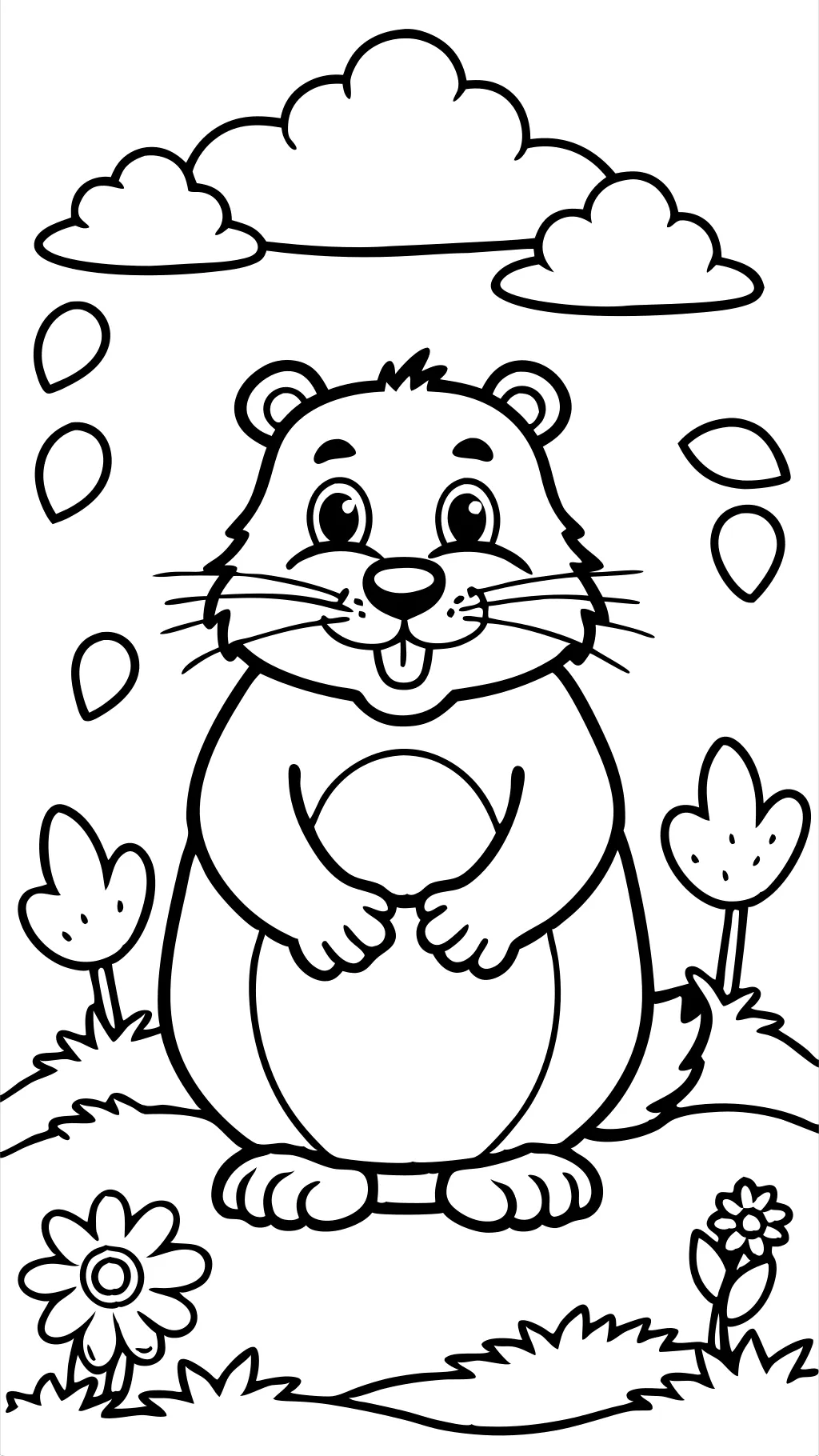 coloriage de marmotte